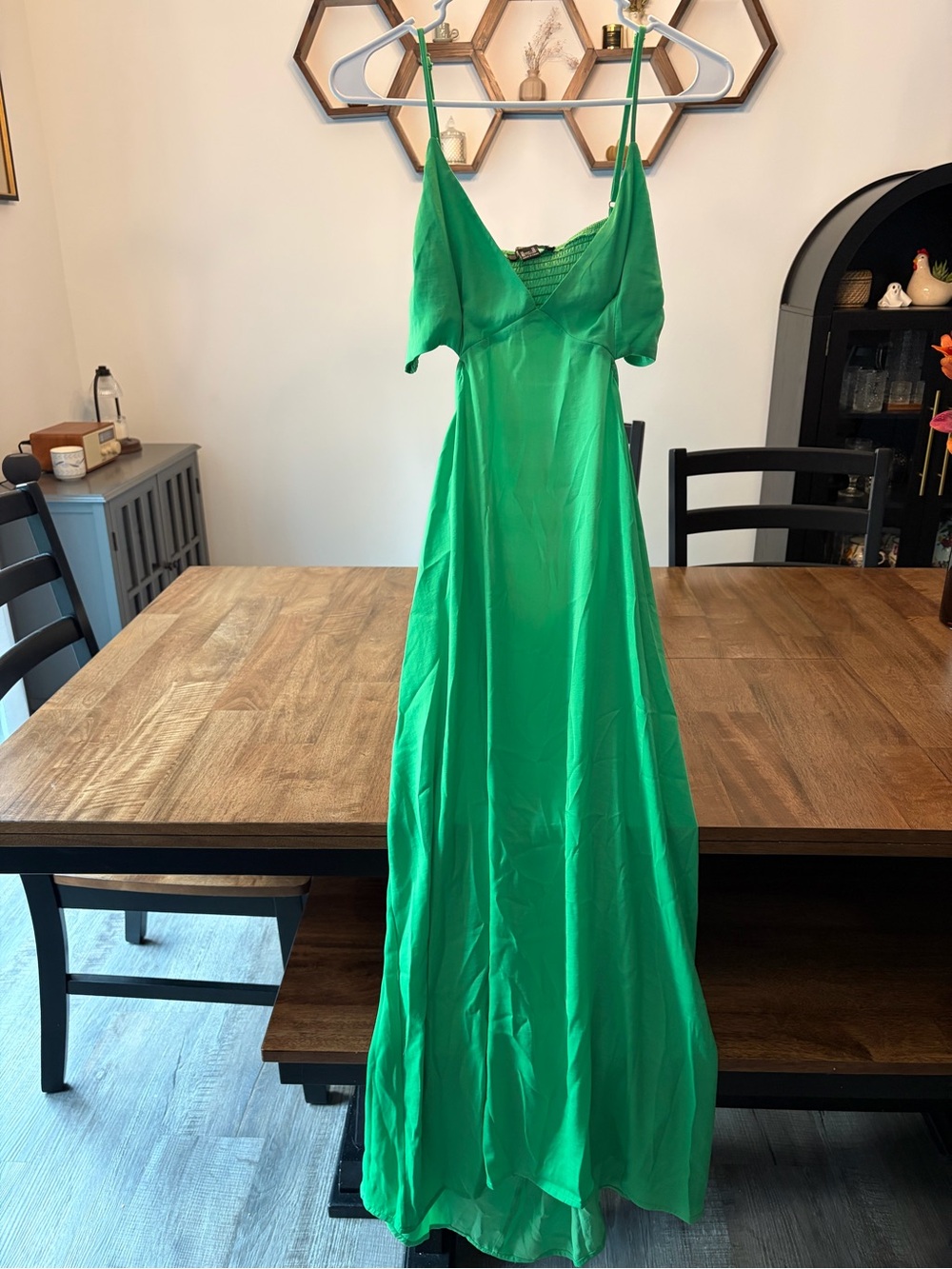 Forever 21 Women’s Kelly Green Spaghetti-Strap Maxi Dress